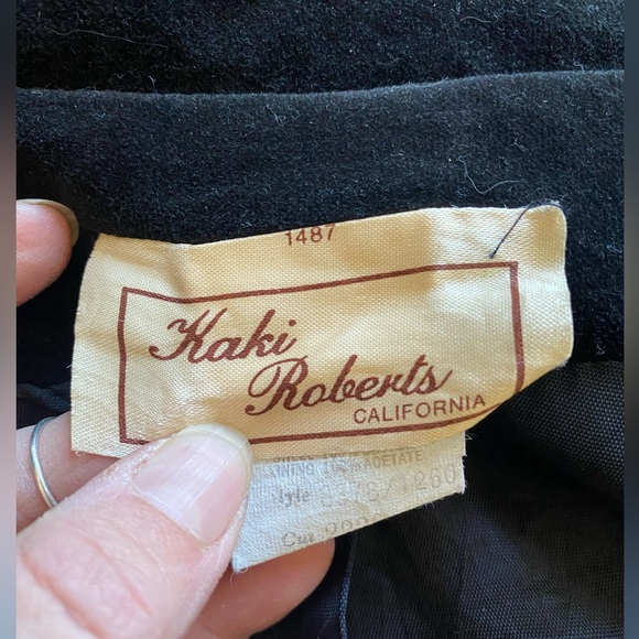 VTG. Kaki Roberts Velvet Blazer Style Jacket! 100% Cotton. Size 11. Pockets! - Picture 10 of 12